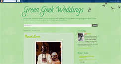 Desktop Screenshot of greengeekweddings.blogspot.com