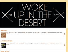 Tablet Screenshot of iwokeupinthedesert.blogspot.com