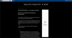 Desktop Screenshot of healthe-wealthe-n-wise.blogspot.com