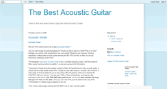 Desktop Screenshot of bestacousticguitar.blogspot.com