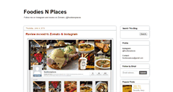 Desktop Screenshot of foodiesnplaces.blogspot.com