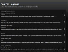 Tablet Screenshot of fanficlessons.blogspot.com