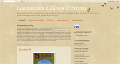 Desktop Screenshot of parentsdelevesdevreux.blogspot.com