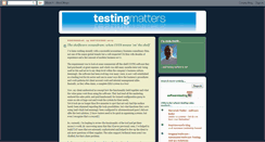 Desktop Screenshot of becausetestingmatters.blogspot.com