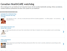 Tablet Screenshot of canadianhealthcarewatchdog.blogspot.com