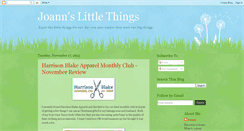 Desktop Screenshot of joannslittlethings.blogspot.com