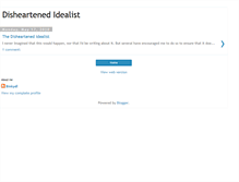 Tablet Screenshot of disheartenedidealist.blogspot.com