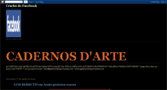 Desktop Screenshot of cadernosdarte.blogspot.com