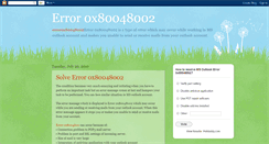 Desktop Screenshot of error0x80048002.blogspot.com