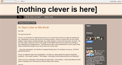 Desktop Screenshot of nothingcleverishere.blogspot.com