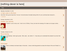 Tablet Screenshot of nothingcleverishere.blogspot.com