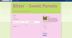Desktop Screenshot of bittersweetpomelo.blogspot.com