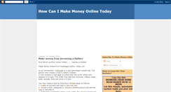 Desktop Screenshot of howcanimakemoneyonlinetoday.blogspot.com