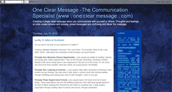 Desktop Screenshot of oneclearmessage.blogspot.com