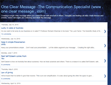 Tablet Screenshot of oneclearmessage.blogspot.com