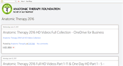 Desktop Screenshot of anatomictherapy.blogspot.com