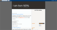 Desktop Screenshot of iamfromnepal.blogspot.com