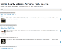 Tablet Screenshot of carrollcountyveteransmemorialpark.blogspot.com