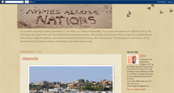 Desktop Screenshot of namesacrossnations.blogspot.com