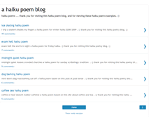 Tablet Screenshot of haiku-poems-blog.blogspot.com