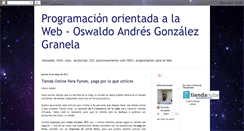 Desktop Screenshot of programacion-orientada-web.blogspot.com