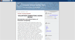 Desktop Screenshot of csseminartopics.blogspot.com