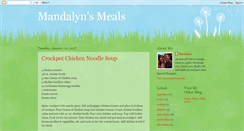 Desktop Screenshot of mandalynsmeals.blogspot.com