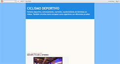Desktop Screenshot of ciclismodeportivo.blogspot.com
