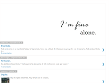 Tablet Screenshot of imfinealone.blogspot.com