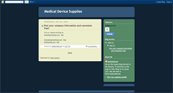 Desktop Screenshot of medicaldevicesupplies.blogspot.com