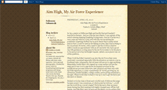 Desktop Screenshot of aimhighmyairforceexperience.blogspot.com