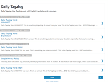 Tablet Screenshot of dailytagalog.blogspot.com