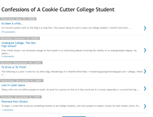 Tablet Screenshot of cookiecuttercollegestudent.blogspot.com