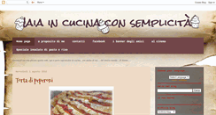 Desktop Screenshot of iaiaincucinaconsemplicita.blogspot.com