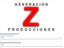 Tablet Screenshot of generacionzproducciones.blogspot.com