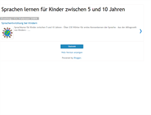 Tablet Screenshot of kinder-sprachenlernen24.blogspot.com