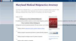 Desktop Screenshot of marylandmedicalmalpracticeattorney.blogspot.com