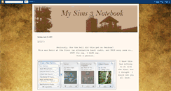 Desktop Screenshot of mysims3notebook.blogspot.com