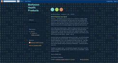 Desktop Screenshot of biofusionhealthproducts.blogspot.com