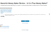 Tablet Screenshot of maverickmoneymakersreviewsite.blogspot.com