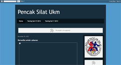 Desktop Screenshot of pencaksilatukm.blogspot.com