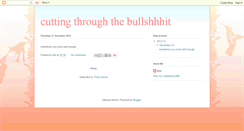 Desktop Screenshot of cuttingthroughthebullshhhit.blogspot.com