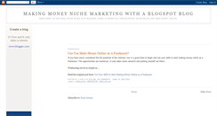 Desktop Screenshot of makemoneynichemarketingwithblogspot.blogspot.com