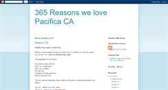 Desktop Screenshot of 365reasonswelovepacificaca.blogspot.com