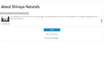 Tablet Screenshot of aboutshivayanaturals.blogspot.com