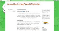Desktop Screenshot of jesusthelivingwordministries.blogspot.com