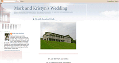 Desktop Screenshot of markandkristynswedding.blogspot.com