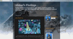 Desktop Screenshot of ahmadsfindings.blogspot.com