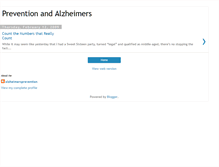 Tablet Screenshot of prevention-and-alzheimers.blogspot.com