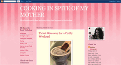 Desktop Screenshot of cookinginspite.blogspot.com